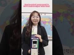 Como controlar a velocidade da bomba no modo MPPT para ajustar o fluxo de água?